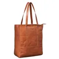 Benthill Shopper Damen Echt Leder | Handtasche aus echtem Rindsleder | Frauen Schultertasche Groß | Vintage Henkeltasche, Farbe:Braun