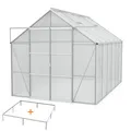 SET Vitavia Gewächshaus Uranus 9900 6mm HKP 2,5x3,8 eloxiert + Fundamentsrahmen