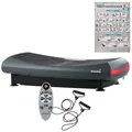 Skandika V2000 4D Vibrationsplatte Grau | 4D Vibration bis zu 35 Hz, Curved Technology, Bluetooth-Lautsprecher, Fernbedienung, 60 Stufen, 3 + 3 Programme, Oszillierende Vibration | Fitnessgerät