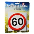 Einladungs-Karten *60* mit Umschlag zum 60. Geburtstag