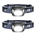 Lepro Stirnlampe, 2 Pack, Superhelle LED Kopflampe mit 6 Leuchtmodi, Wasserdicht, Batteriebetriebene LED-Leicht-Stirnlampen für Radfahren, Laufen, Camping für Kinder und Erwachsene