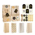 Pitxsgsia 24 Stück Taschen für Hochzeit, Einladungskarten, Grußkarten, Geschenktüte aus Papier, Geburtstag