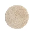 Spirella Badteppich Badematte Duschvorleger Mikrofaser Hochflor | flauschig | rutschhemmend | geeignet für Fußbodenheizung |60 cm Rund | Beige