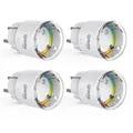 WLAN Steckdose Kleinste WiFi Steckdose 4er Pack Stromverbrauch MessenApp Fern...