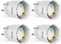 Smart WLAN Steckdose, Kleinste WiFi Steckdose 4er Pack, Stromverbrauch