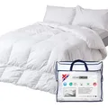 HOMESCAPES Extra warme Winterbettdecke 200x200 cm – Entenfedern & Daunen, Wärmeklasse 5