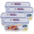 Lock&Lock HPL817T Frischhaltedose 1 Liter - Luft & Wasserdicht (4er Pack) - Weiß