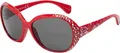 City Sonnen Brille Mädchen Kinder UV Schutz 400 Retro Modern Cat-Eye Desginer 30552 Rot