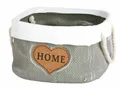 Keramik-Übertopf 19x12cm grau Sackoptik Blumentopf Pflanzentopf Garten Deko