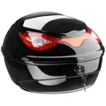 Motorradkoffer mit extragroßem Reflektor -  Volumen ca. 22 Liter schwarz B-Ware