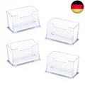 4Stück Visitenkartenhalter,Klarer Visitenkartenständer,Acryl Visitenkarten A