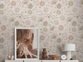 living walls Vliestapete House of Turnowsky Designer zarte Blümchentapete, leicht strukturiert, gemustert, matt, neutral, (1 St), Mädchenzimmer Mandala Tapeten Wohnzimmer Schlafzimmer Küche Design