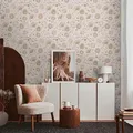 Tapete Blumen Beige Rosa - Livingwalls House of Turnowsky 388994 - Vliestapete - 10,05m x 0,53m - Made in Germany