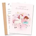 MeinBaby123® Einladungskarten Kindergeburtstag inkl. 10 Umschläge, Kindergeburtstag Jungs und Mädchen, Geburtstagseinladungen Kinder rosa