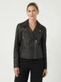 Y.A.S Lederjacke YASSOPHIE LEATHER JACKET mit Biker Details