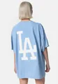 Worldclassca T-Shirt Oversized T-SHIRT LA Print Washed Tee Sommer Oberteil Neu, Skyblau