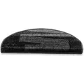 Karat Stufenmatte Via Veneto Stufenteppich Schwarz Halbrund 23,5 x 65 cm