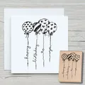 Stempel Luftballons - Motivstempel Holzstempel Scrapbooking Karten Geburtstag