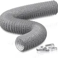 Abluftschlauch 75mm PVC Alurohr 5m flexibel Schallgedämmt Abluftrohr Klimaanlage