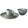 Mirabeau Geschirr-Set Geschirr 30er Set Biarré türkis/braun, Steinzeug braun