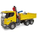 bruder 03551 Baustellenfahrzeug Scania Super 560R, Baustellen-LKW mit Kran, Maßstab 1:16