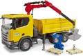 Scania Super 560R Baustellen-LKW mit Kran und 2 Paletten