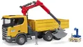 03551  Scania Super 560R Baustellen LKW mit Kran & 2 Paletten  116 Fahrzeuge,...