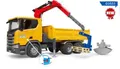 BRUDER - SCANIA Super 560R 6x4 Kipper mit Kran 2 Paletten - 1/16 - BRU3551