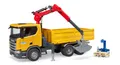 BRUDER® 03551  Scania Super 560R Baustellen-LKW mit Kran und 2 Paletten, NEU&OVP