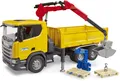 Bruder Spielfahrzeug LKW Scania Super 560R Baustellen LKW Kran 2 Paletten 03551
