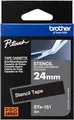 Brother STe-151 - Schwarz - Rolle (2,4 cm x 3