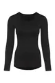 Conta Thermo Langarm Shirt, Longshirt mit natürlicher Baumwolle, wärmende Unterwäsche für Damen, Rundhalsausschnitt, Damenbekleidung, in Farbe Schwarz Melange, Größen: 36/XS - 50/4XL