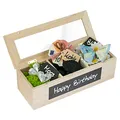 SURPRISA Schotter Schatulle 3er - kreative Verpackung für Geldgeschenke und persönliche Geschenkbox zum Geburtstag oder zur Hochzeit - Paulownienholz