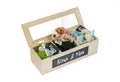 SURPRISA Geschenkbox Schotter Schatulle - kreative Verpackung für Geldgeschenke, Geschenkbox mit 3 Fächern zum Geburtstag, Abitur oder zur Hochzeit