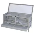 nanook Hamsterkäfig Mäusekäfig Kleintierkäfig Holz 92 x 38 x 48 cm grau