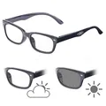 infactory Selbsttönende Lesebrille mit UV-Schutz 400, +2,0 Dioptrien