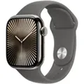 Apple Watch series 10 gps + cellular, koperta 42 mm z tytanu w kolorze naturalnym z paskiem sportowym w kolorze górskiej szaroci - rozmiar m/l