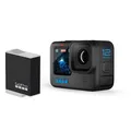 GoPro Hero 12 Black 5,3K60/4K120-Action Cam, Wasserdicht + Zusatzakku CHDHX-121-RW