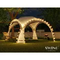 Swing&Harmonie LED Event Pavillon XXL DomeShelter 450cm Garten inkl. Solarmodul Designer Gartenzelt Camping Partyzelt mit Beleuchtung - anthrazit