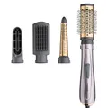BaByliss Air Style 1000 – All-in-One Warmluftbürste, Volumizer, Glättbürste und Lockenstab, Ionen-Technologie für Anti-Frizz, 4 Aufsätze, Kupfer/Grau, AS136E