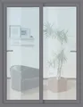 Schiebetür Kunststoff anthrazit mit ESG 3000x2100 mm