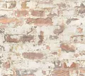 Vliestapete Steinmauer Vintage creme orange 36929-1 (3,77€/1qm)