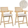 Set Mit 2 Barstühlen Ava Holz Hellbraun / Beige
