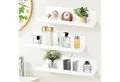 LuxusKollektion Wandregal 3er Set Wandregal Weiß Acryl Selbstklebend 30cm Badezimmer Regal