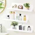 Wandregal Set 3er Weiß Schweberegal 30cm Ohne Bohren Acryl Badezimmer Kleben