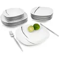 Sänger Tafelservice, Weiß, Keramik, 18-teilig, 29.5x29.5x30.5 cm, kratzfest, Essen & Trinken, Geschirr, Geschirr-Sets, Tafelservice