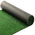 Floordirekt Kunstrasen Spring - Rasenteppich Outdoor - Kunstrasenteppich für Garten, Balkon & Terrasse - Rollrasen Meterware - UV-beständig & wetterfest - (100 x 100 cm, 10mm, Grün)