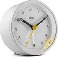 Braun Klassischer analoger Wecker mit Schlummerfunktion und Licht