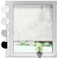 SONELLO Aluminium Jalousie 30cm x 100cm Weiß Alu Jalousie Klemmfix ohne Bohren Sichtschutz Blendschutz Lichtschutz Sonnenschutz für Fenster und Türen