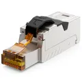 deleyCON 1x CAT6a Netzwerkstecker RJ45 Werkzeuglos Netzwerk Verlegekabel Stecker